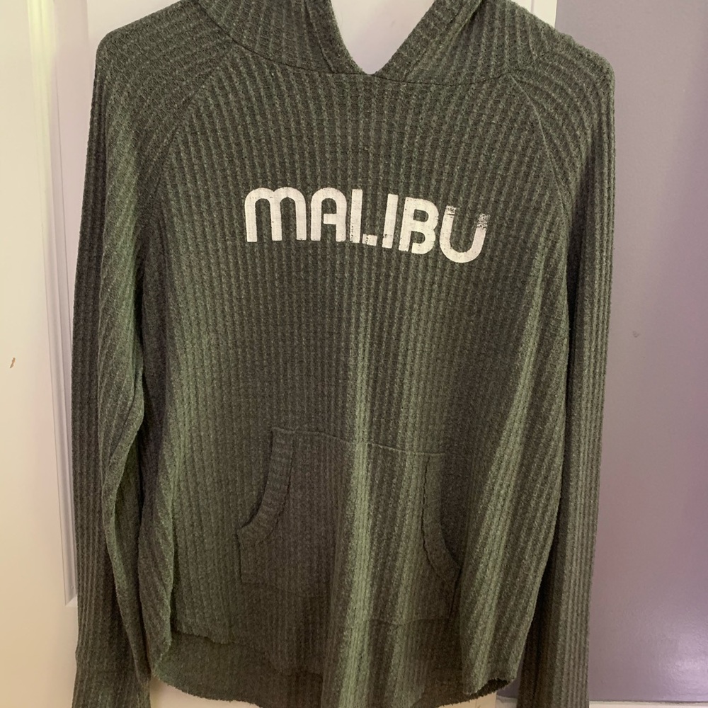 Gray long sleeve MALIBU shirt